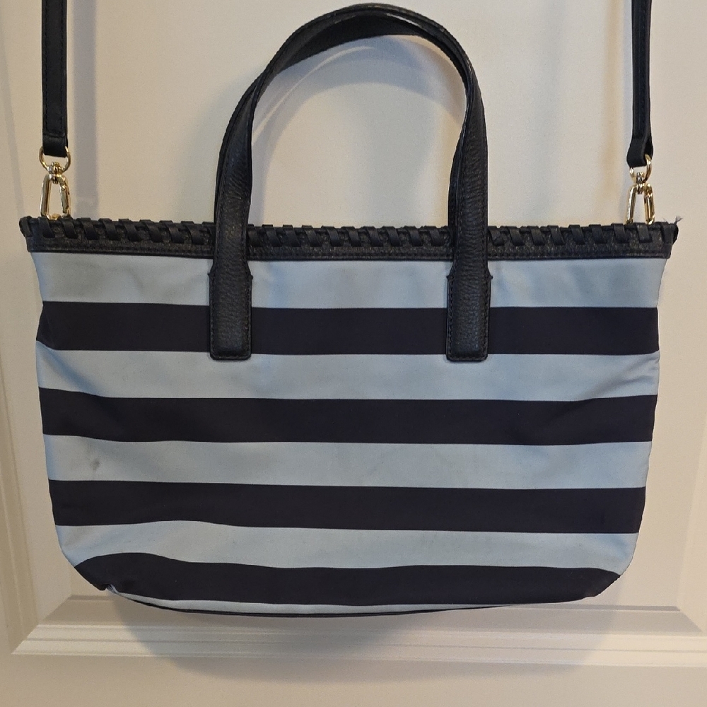 Striped Black and White Tote Bag - Picture 3 of 5